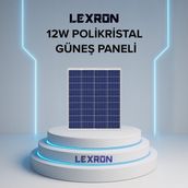 Lexron 12W Polikristal Güneş Paneli – LXR-12P Ce Iec Sertifikalı Solar Panel - Beyaz