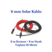 Lexron MC4 Soketli 8+8 m 6 mm Güneş Paneli Solar Kablo