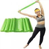 Leyaton Pilates Bandı Jimnastik Plates Lastiği 150x15 Cm Egzersiz Aerobik Bant 1 Adet Yeşil