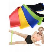 Leyaton Pilates Bandı Plates Egzersiz Direnç Lastiği 5'Li Set