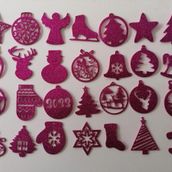 Leylaser Pembe Eva Yılbaşı Ağacı Süsü 7,5x7,5 cm 28LI