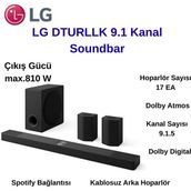 Lg Çıkış Gücü 810 Watt Dturllk 9.1 Kanal Soundbar - Siyah