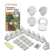 LICYFERN Manyetik Dolap Kilitleri (8 Kilit ve 2 Anahtar) - Çocuklar için Görünmez Çekmece Kilitleri, Bebek Prova Yapıştırıcı Çocuk Güvenlik Kilidi ve Anahtarları - Kurulumu Kolay, Ev ve Mutfak Dolabı