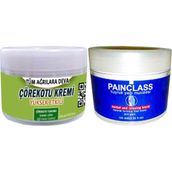 Lidyada 2 Tane Çörek Otu Kremi Büyük Boy 150 ml Krem + Painclass 100 ml Kuyruk Yağı Kremi / Kas Diz Dirsek Sırt Bel Iskelet Agrilarina Masaj Seti - 1Paket
