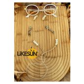LiKESUN Doğaltaş Koleksiyonu Yeşil Kuvars Gözlük Ipi Gözlük Aksesuarı Gözlük Askısı Yeşil beyaz