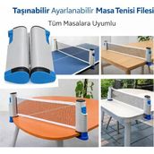 Lilibeaty Mekanizmalı Masa Tenisi Filesi - . - Beyaz