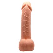 LilituShop 20 cm Kumandalı 360° Oynar Başlı Titreşimli Vibrator Realistik BDM8015