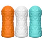 LilituShop Prizma Hayali 15 cm Gerçekçi Doku Realistik Suni Darbeli Mastürbator Beyaz BDM1322B