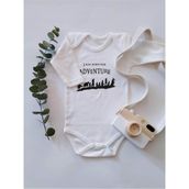 Limon Born For Adventure Yüzüklerin Efendisi Uzun Kol Organik Baskı Bebek Body