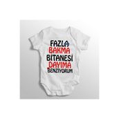 Limon Fazla Bakma Bitanesi Dayıma Benziyorum Yazılı Baskılı Bebek Zıbını