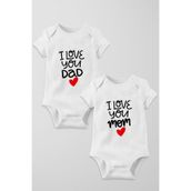 Limon I Love You Dad & Mom 2 Anne Baba Serisi Çıtçıtlı Bebek Body