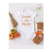 Limon Snuggle This Muggle Desenli Organik Çıtçıtlı Body