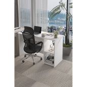 Lina Modern Çalışma Masası 120x60 Cm Raflı Bilgisayar Masası Ofis Ve Ev Çalışma Masası Beyaz