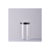 Linens Basic Cam Metal Kapak 10x10x17 cm Kavanoz