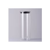 Linens Basic Cam Metal Kapak 10x10x28 cm Kavanoz