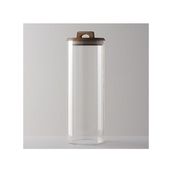 Linens Handle Cam Akasya Kapak 10x10x30 cm Kavanoz