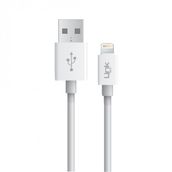 Linktech K559 2.4A 1 mt Beyaz Lightning Şarj ve Data Kablosu