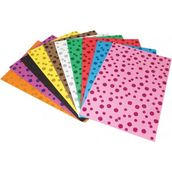 Lino 20x30 cm Nokta Desenli Simli Eva 10 Renk 10 Adet