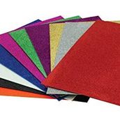 Lino Eva 20 x 30 cm 10 Renk 2 mm Simli, Yapışkanlı