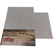 Lino Yapışkanlı Simli Eva Ay ve Yıldız 2 Adet 20x20 cm