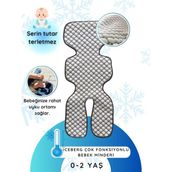 Little Dedi Ld Iceberg Çok Fonksiyonlu Bebek Minderi, 4d Kumaş Teknolojili Puset Minderi, 0-2 Yaş - Beyaz
