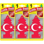 Little Trees 3'lü Türk Bayrağı Ay Yıldız Vanilya Oto Kokusu