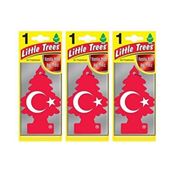 Little Trees 3'lü Vanilya Aromalı Asma Oto Kokusu Türk Bayrağı Özelliği ile Şık Tasarım