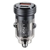 LivX L35 Transparent 45W PD/QC Type-C ve USB Çıkış Ultra Hızlı Mini Araç Şarj Cihazı