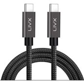 LivX LVA-TCT Solid 100W 5A Type C To 2 mt Space Gray Data Kablosu