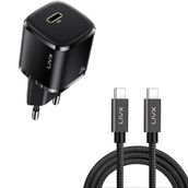 LivX Rapid 20 W USB-C Mini PD Hızlı Şarj Cihazı Güç Adaptörü ve 1 mt Hızlı Şarj ve Data Kablosu