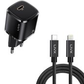 LivX Rapid 20W USB-C Mini PD Hızlı Şarj Cihazı Güç Adaptörü ve 1 m iPhone Şarj Kablosu