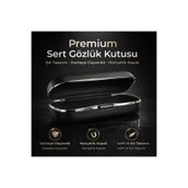 LOACANDLECO ŞIK, SERT KAPAKLI, İÇİ KUMAŞ KAPLI, PREMİUM ARAÇ GÖZLÜK KUTUSU
