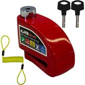 Locks Motosiklet Disk Kilidi Alarmlı Kırmızı ( 110DB ) - Açık Kırmızı