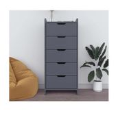 LODOS 5 ÇEKMECELİ ANTRASİT ŞİFONYER