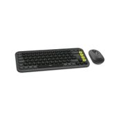Logitech 920-013075 POP Icon Combo Siyah Yeşil Lazer Kablosuz Türkçe Q Klavye Mouse Set