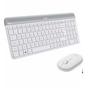 Logitech MK470 Beyaz Kablosuz İnce Q Klavye Mouse Seti