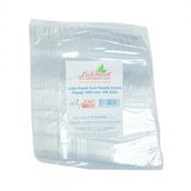 LokmanAvm Lüks Sert 1654 mm Şeffaf 100 Adet Plastik Çorba Kaşığı