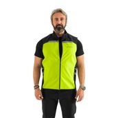 Longberg Motosiklet Ve Iş Güvenliği Yeleği Reflektörlü Softshell siyah-sarı 3XL