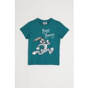 Looney Tunes L1582-2 Ördek Yeşili Erkek Çocuk T-shirt