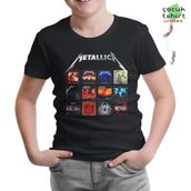 Lord T-Shirt CS-325 Siyah Metallica Album Covers Erkek Çocuk T-shirt