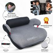 Lorelli Cosmo Fix New Isofix Oto Koltuğu Yükseltici - Gri - Siyah
