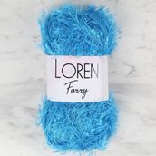 Loren 34042 RF003 Furry Mavi El Örgü İpi