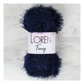 Loren 34044 RF005 Furry Lacivert El Örgü İpi