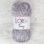 Loren 34045 RF006 Furry Gri El Örgü İpi