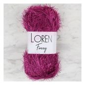 Loren 34055 RF031 Furry Mor El Örgü İpi