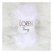 Loren 34067 RF118 Furry Beyaz El Örgü İpi