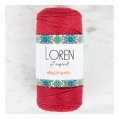Loren 34345 RM0105 Macrame Koyu Kırmızı El Örgü İpi