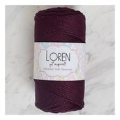 Loren LM038 34443 Polyester Soft Macrame Patlıcan Moru El Örgü İpi