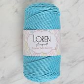 Loren LM045 34447 Polyester Soft Macrame Turkuaz El Örgü İpi