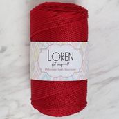 Loren Polyester Soft Macrame 34433 LM020 Koyu Kırmızı El Örgü İpi